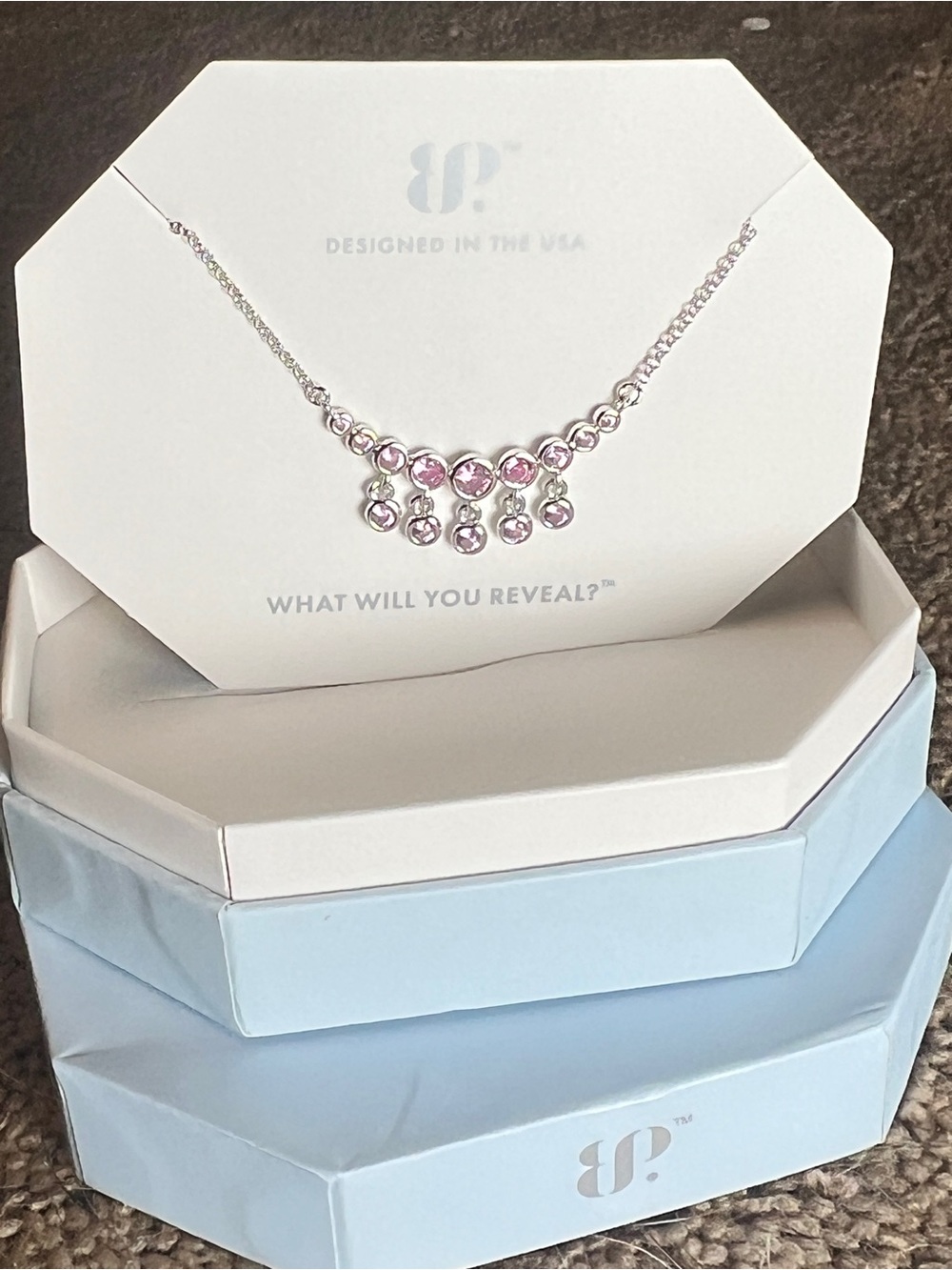 Pink Corundum Bomb Pary Necklace